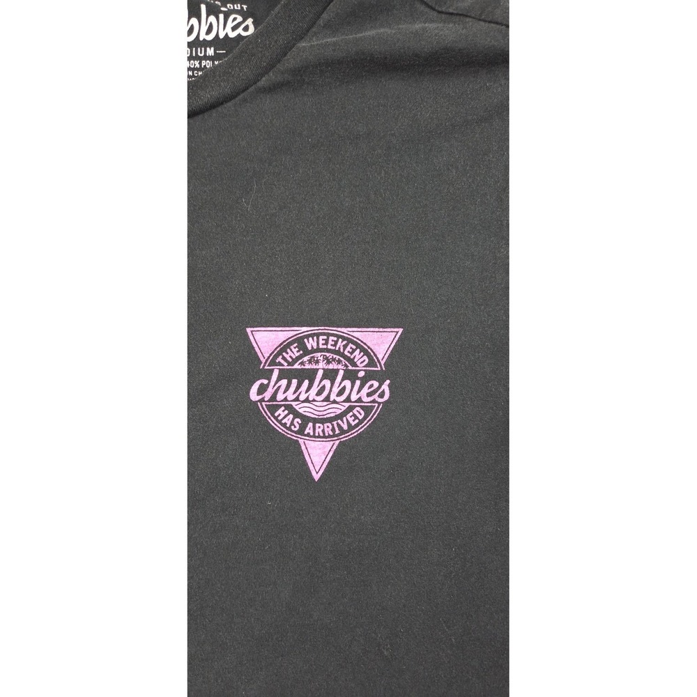 Chubbies Shirt Men's Size Medium Color Blue "The Weekend Has Arrived" Tee GOOD - Picture 4 of 8
